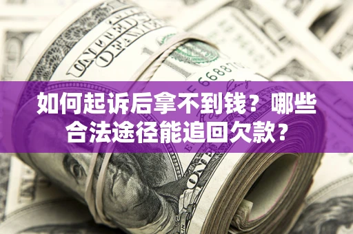 济南如何起诉后拿不到钱？哪些合法途径能追回欠款？