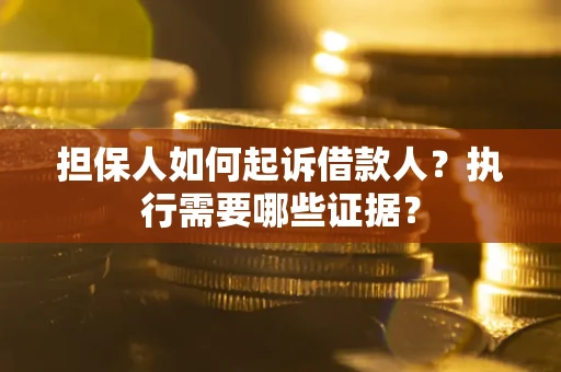 济南担保人如何起诉借款人？执行需要哪些证据？