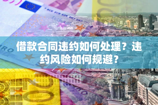 济南借款合同违约如何处理？违约风险如何规避？