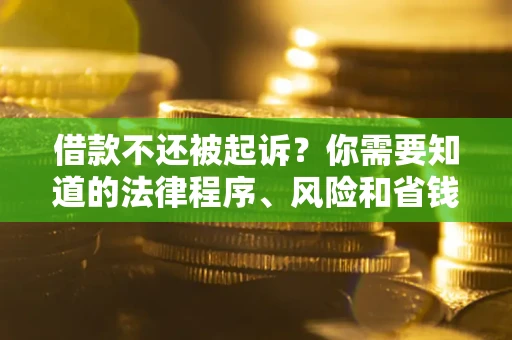 济南借款不还被起诉？你需要知道的法律程序、风险和省钱技巧